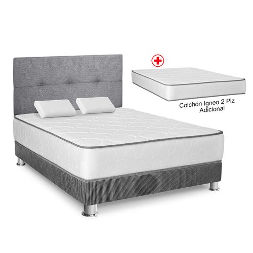 Dormitorio Igneo 2 plz + Colchón Igneo 2 Plz Adicional