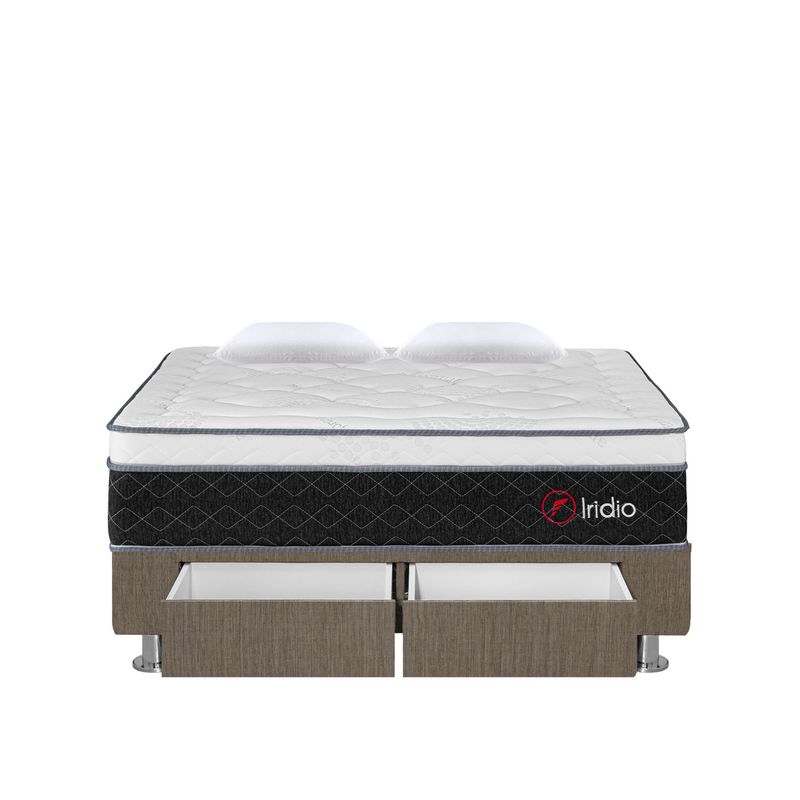 CAMA-IRIDIO-2-CAJONES-MARRON-FRONTAL