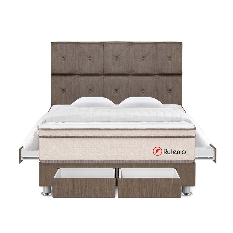 RUTENIIO-4-CAJONES-QUEEN-MARRON-KIMIKO----EDREDON-FRONTAL