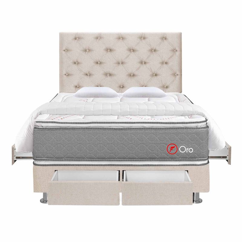 DORMITORIO-ORO-4-CAJONES-BEIGE--EDREDON-CAPITONE-2-PLZ