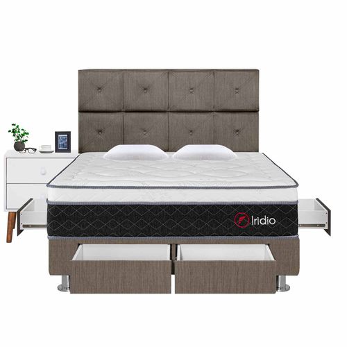 Dormitorio Iridio 4 Cajones + 01 Velador