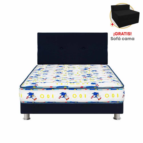 Dormitorio Sonic Azul 1.5 Plazas