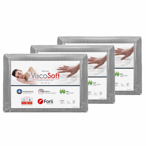 Pack de 3 Almohadas Visco Soft - principal