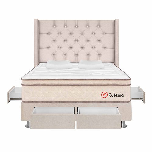 Dormitorio C/4 Cajones Rutenio Deluxe Beige Queen