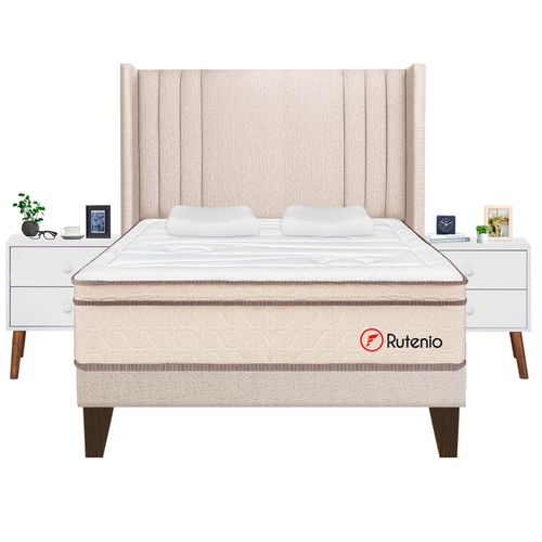 Dormitorio Euro Deluxe Rutenio 2 Plz + 02 Veladores