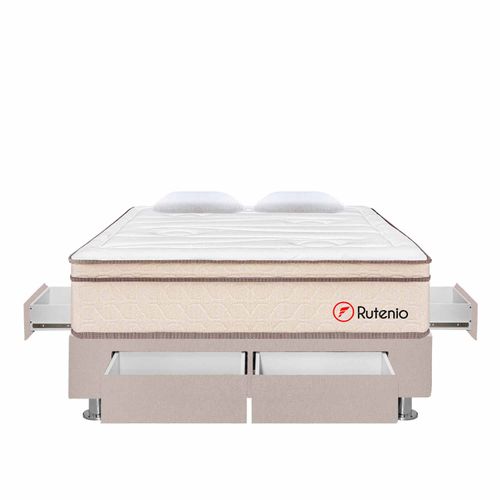 Cama Rutenio 4 Cajones + Edredón Nórdico Queen - Principal