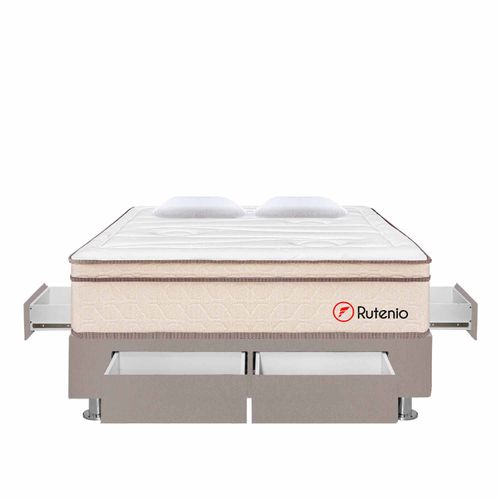 Cama Rutenio 4 Cajones + Edredón Nórdico Queen - Principal