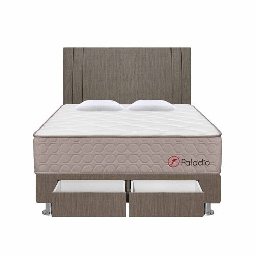 Dormitorio Paladio Gris C/2 cajones Queen