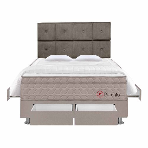 Dormitorio Rutenio 4 Cajones + Cabecera Tapizada
