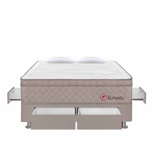 Cama Rutenio 4 Cajones + Edredón Nórdico Queen - Principal