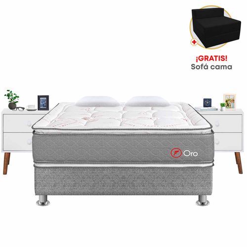 Cama Oro Queen + 02 Veladores