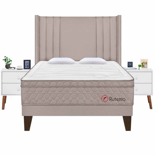 Dormitorio Euro Deluxe Rutenio 2 Plz + 02 Veladores