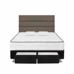 DORM IGNEO GRIS 2 CAJONES CAB 3 LINEAS MARRON 2
