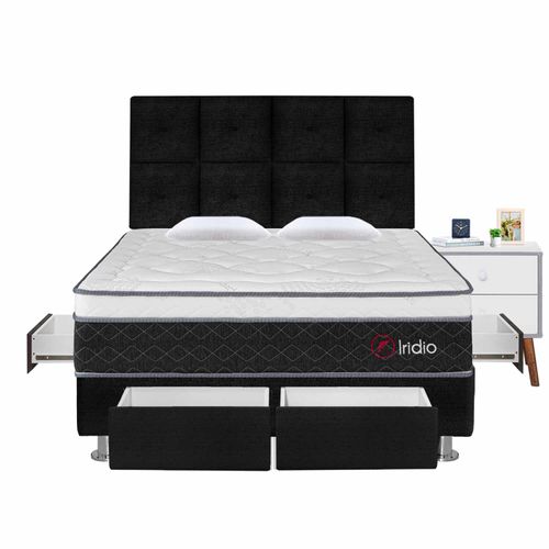 Dormitorio Iridio 4 Cajones + 01 Velador