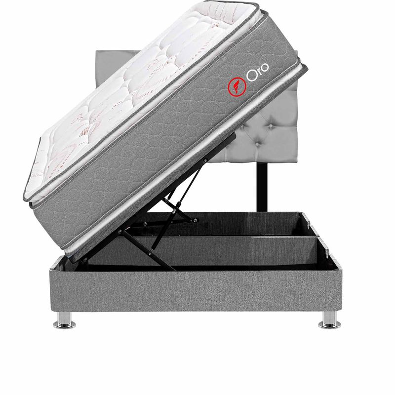 DORMITORIO ORO PLATA CAPITONE PISTONES 2 PLZ