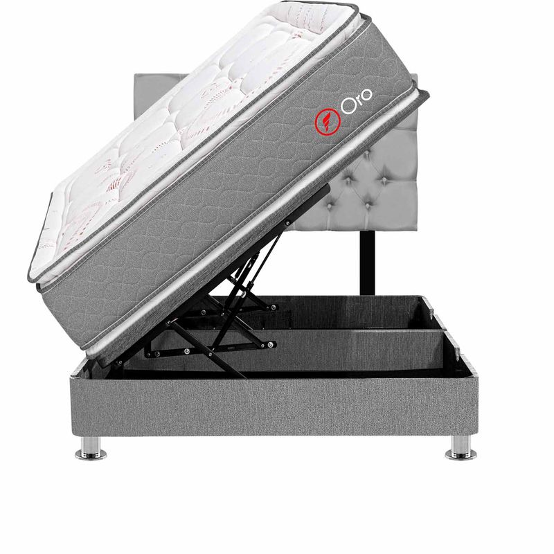 DORMITORIO ORO PLATA CAPITONE PISTONES QUEEN