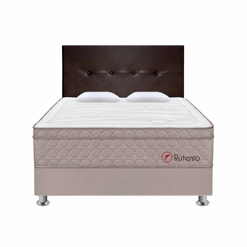 Cama-Rutenio-Marron-QUEEN-frontal