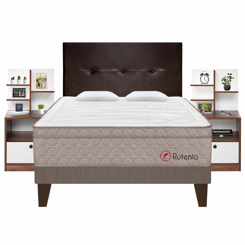 Dormitorio-Europeo-Marron-Rutenio---Veladores-Repisa-Colors-2-plz