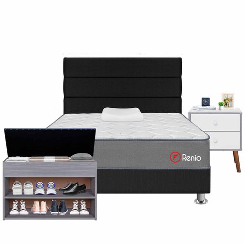 Dormitorio Renio  + Zapatera+ 01 Velador 1.5 Plz