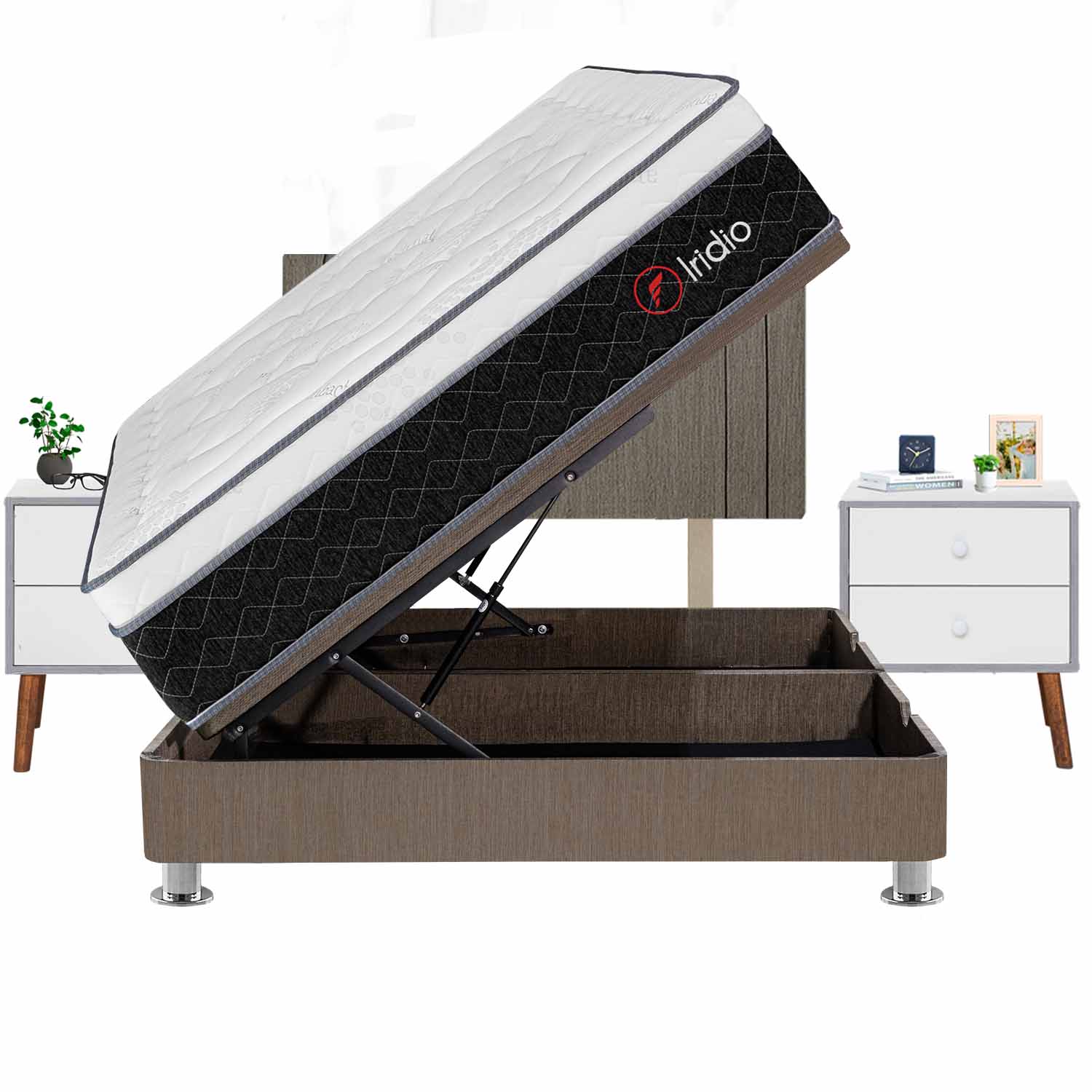 Dormitorio Pistones Iridio 2 Plz + 02 Veladores - Forli