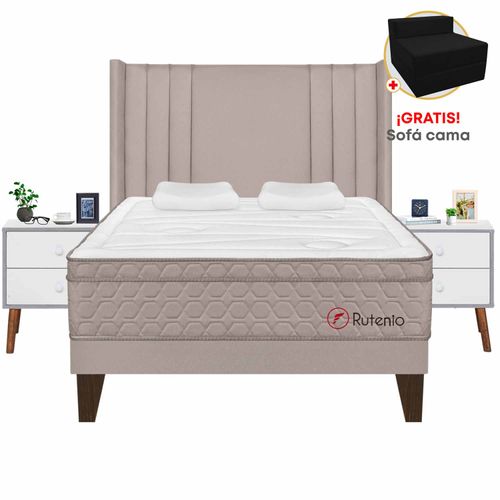 Dormitorio Euro Deluxe Rutenio 2 Plz + 02 Veladores
