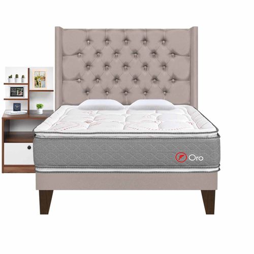 Dormitorio Europeo Oro Deluxe + 01 Velador Repisa - Principal