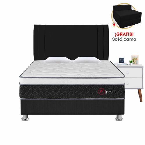 Dormitorio Iridio Queen + 01 Velador- Principal