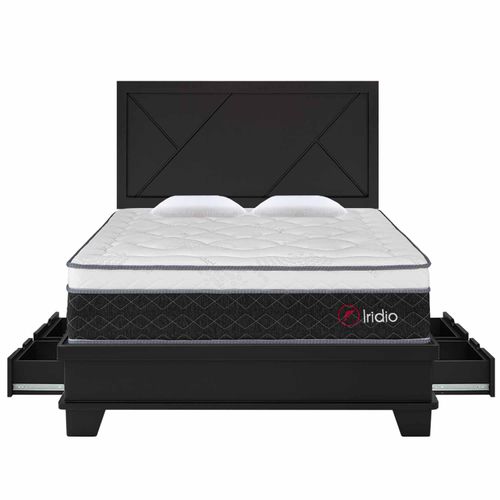 Dormitorio 4 Cajones con Sistema de Encaje Iridio Queen