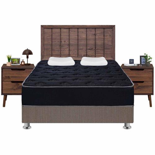 Dormitorio Igneo Catania 2 Plz + 02 Veladores de Madera