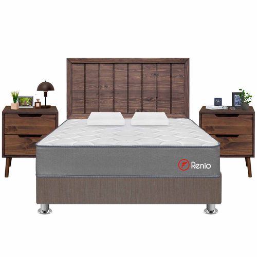 Dormitorio Renio Catania 2 Plz + 2 Veladores de Madera