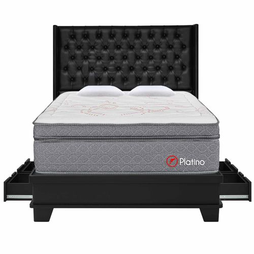 Dormitorio con sistema de encaje 4 Cajones Deluxe Platino King