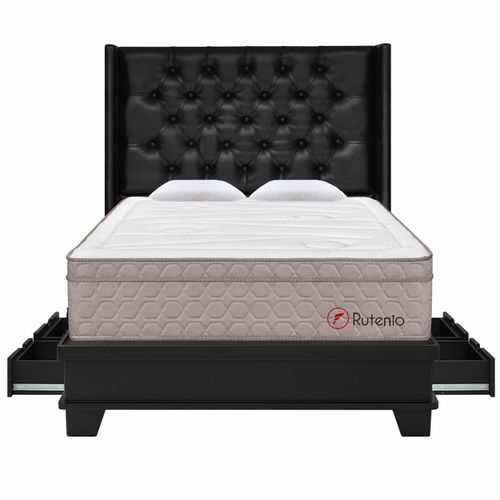 Dormitorio 4 Cajones con Sistema de Encaje Deluxe Rutenio 2 Plz