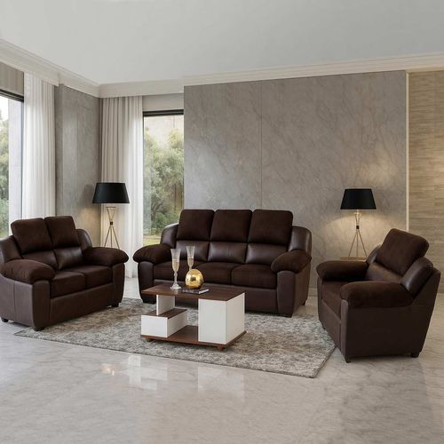 Juego De Sala  Montiano Marrón 3-2-1  + Centro de Mesa