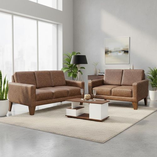 JUEGO DE SALA LINEAL SOFIA CAPUCCINO 3-2+MESA DE CENTRO