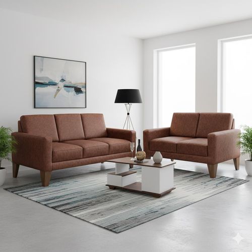 Juego de Sala Lineal Sofia Tabaco   3-2+Mesa de Centro