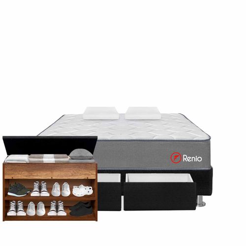 Cama Renio Con Cajones + Zapatera
