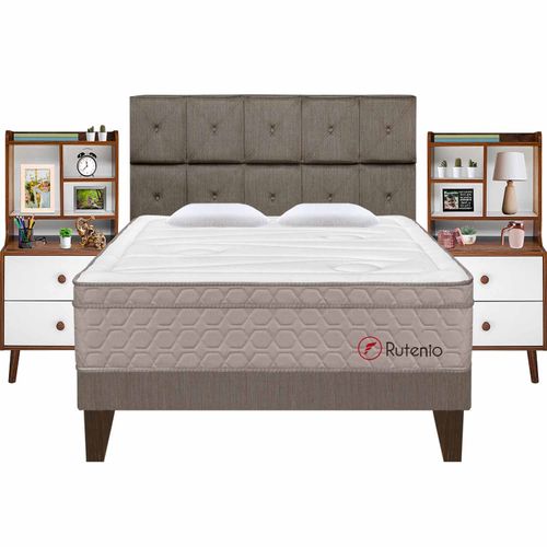 Dormitorio Euro Rutenio Queen + 02 Vel Fashion