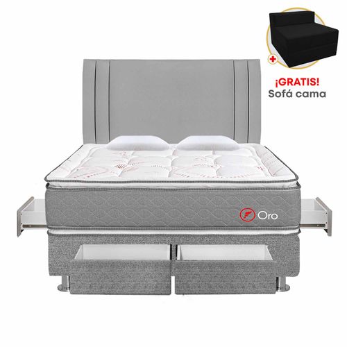Dormitorio 4 Cajones Oro King