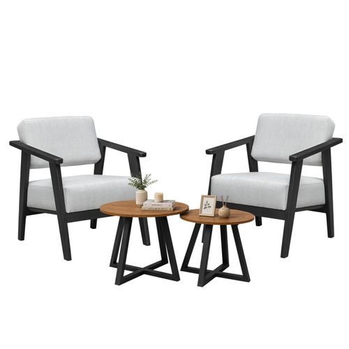 Set de 02 Butacas Igneo Plata + Mesa de Centro - Principal